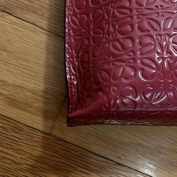 Authentic Loewe Embossed Red Pouch / Clutch